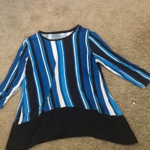 3 quarter sleeve striped shirt